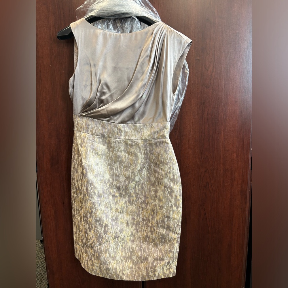 Baggy London Satin Gold and Bronze Dress